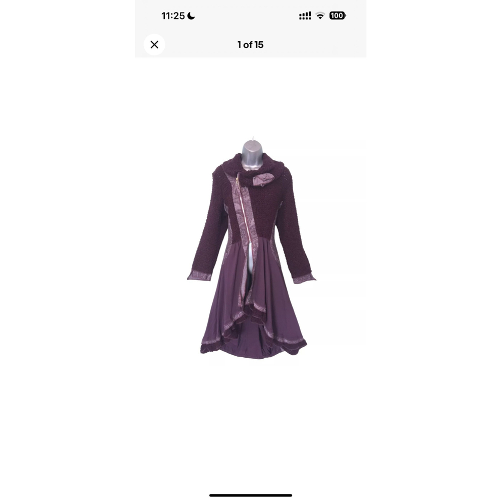 Purple ZONE BLEUE Coat Dress